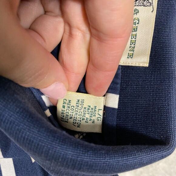 SALE  Fairway & Greene Navy Blue Golf Short Sleeve Polo Men's Size Large - Picture 4 of 11